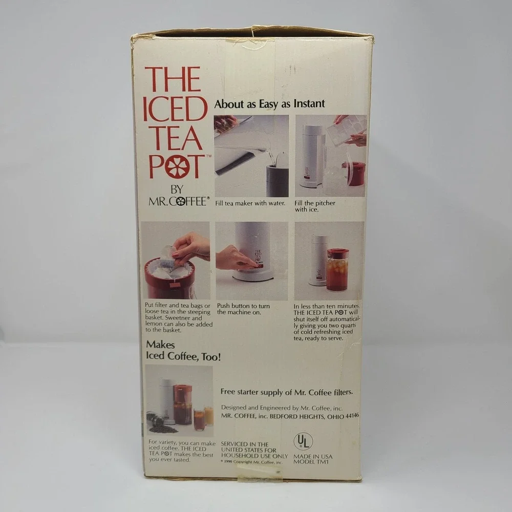 The Iced Tea Pot by Mr. Coffee Tea Maker Model TM1 Red 2 QT Excellent Condition
